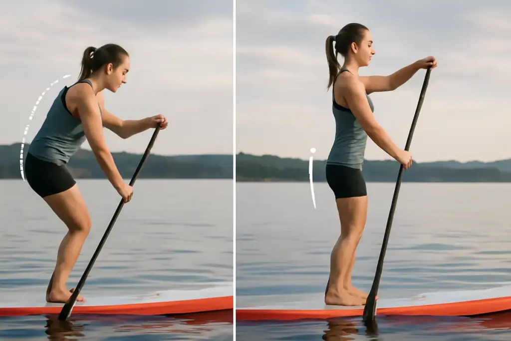 Migliorare la postura in paddle board: il trucco posturale che riduce la fatica sulle lunghe distanze