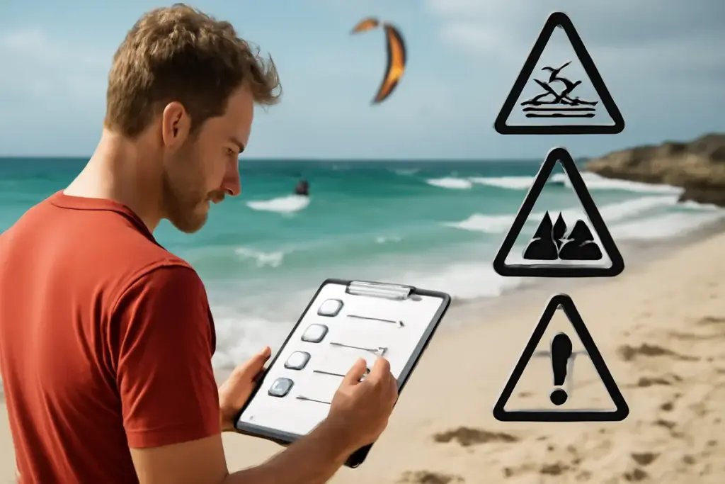 Come orientarsi in un nuovo spot di kitesurf? La checklist per riconoscere subito i possibili pericoli
