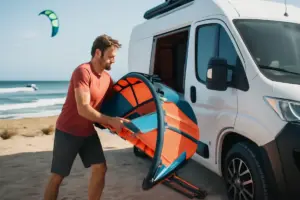 Kitesurf con camper: soluzioni pratiche per spostarsi liberamente tra spot lontani