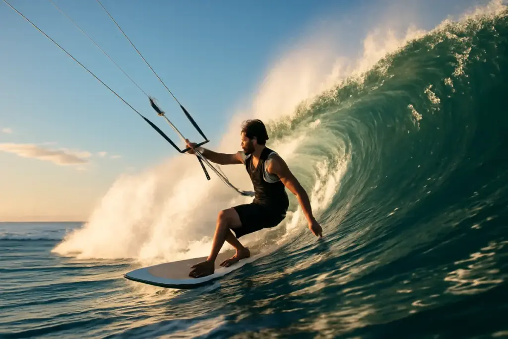 Onde e kitesurf: come trovare il timing giusto per surfare l’onda senza perdere velocità