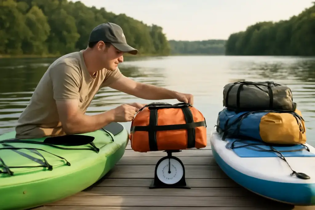 Consigli per equilibrare carichi nell’imbarco su kayak e SUP: bilanciare pesi allunga la durata del mezzo