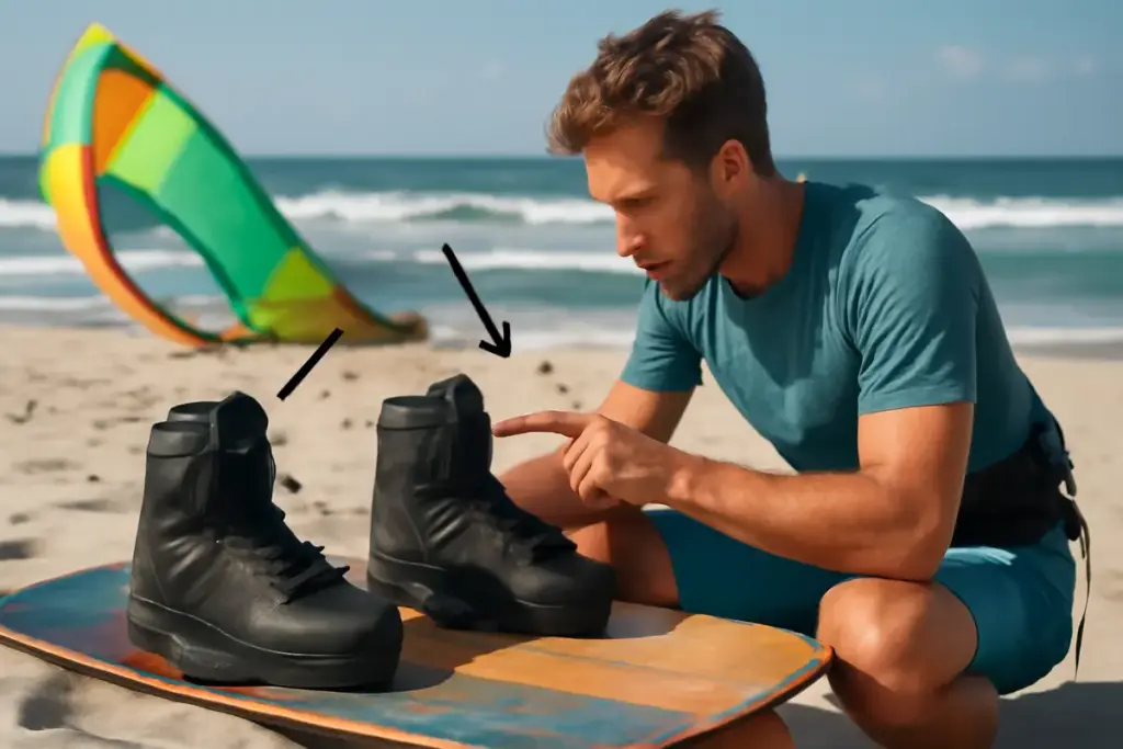 Come scegliere i boots per kitesurf? I criteri tecnici che migliorano comfort e performance durante la pratica